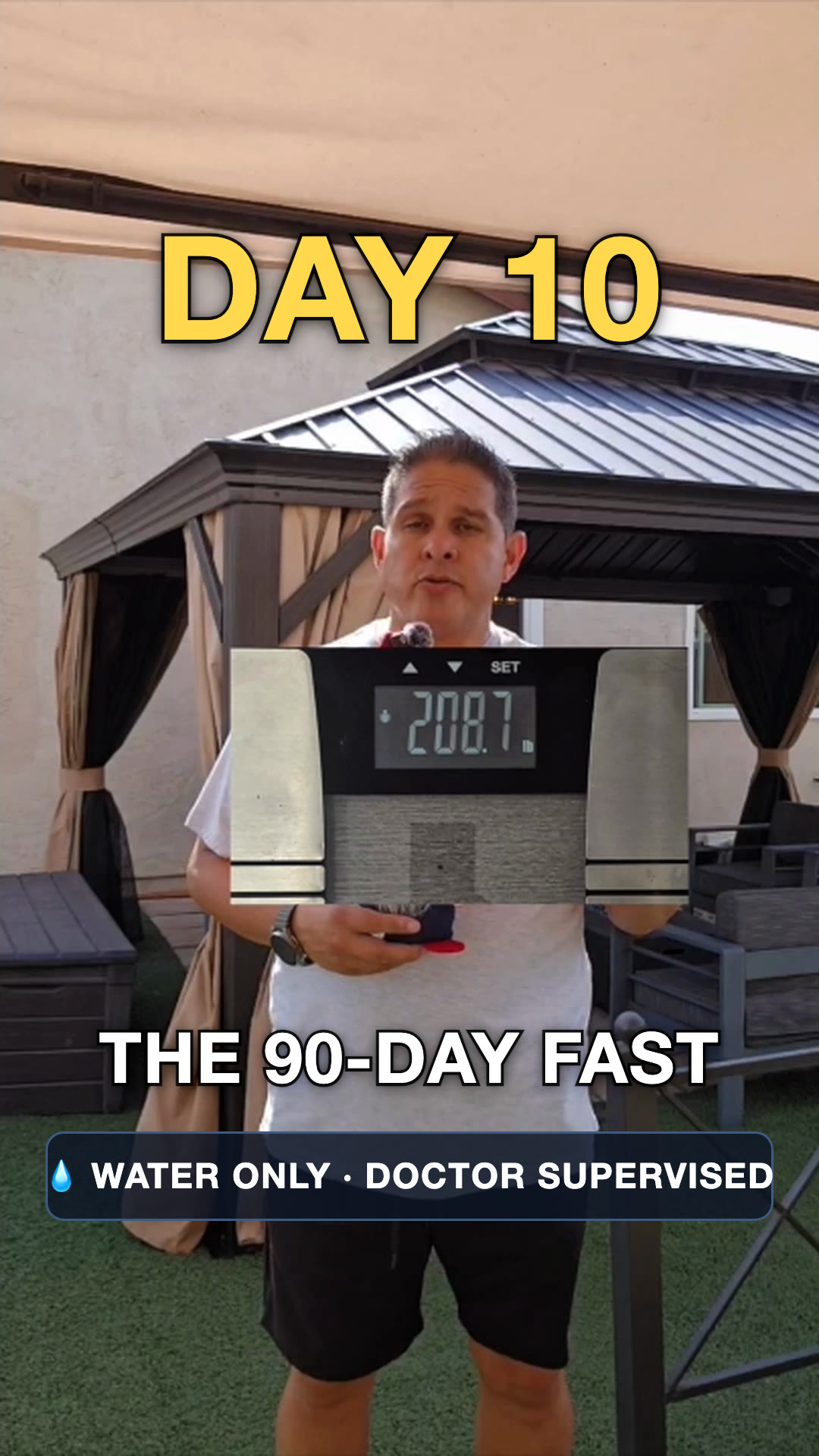 John on day 10 of the water fast